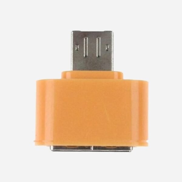 OTG + USB Adapter – Micro USB to Phone Converter for Android (Orange)
