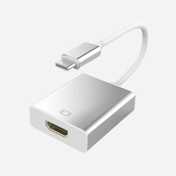 USB 3.1 Type-C to HDMI 1080P HDTV Adapter Cable – Type-C to HDMI Converter for Mobile Devices-silver product image
